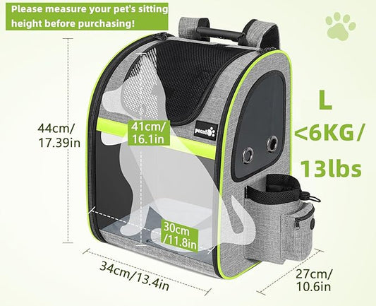 Pecute Pet Carrier Backpack, Cat Backpack Carrier, Expandable - Image 2