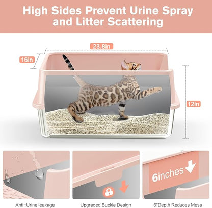 2PACK Stainless Steel Cat Litter Box - Image 3