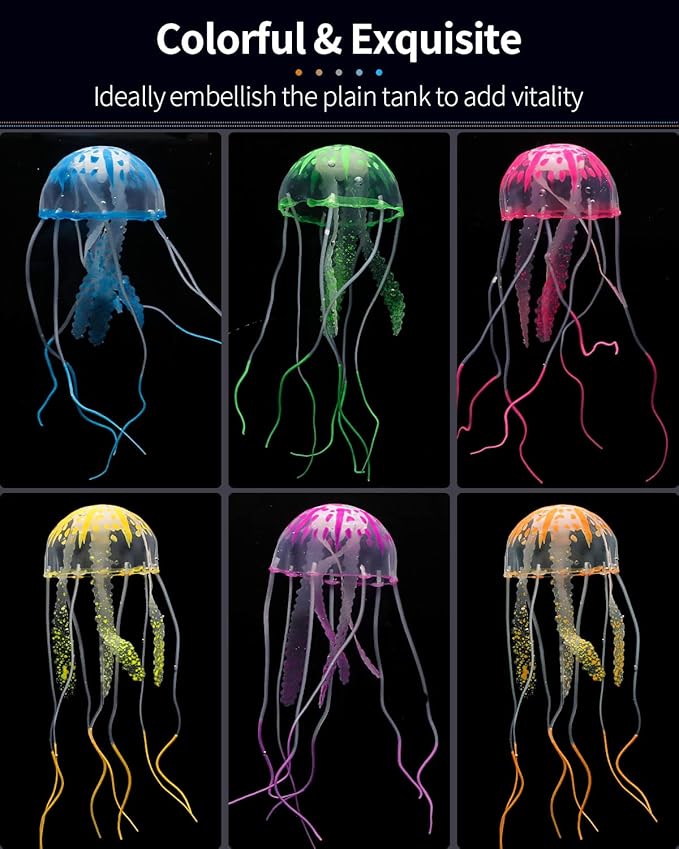 Uniclife 6 Pcs Glowing Jellyfish Ornament Decoration - Image 6