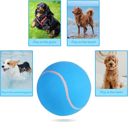 susu & wuwu Giant Tennis Ball for Dogs Yellow Big Tennis Ball for Dog Birthday - Image 6
