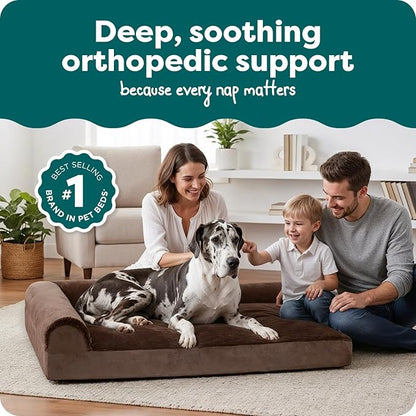 Furhaven Orthopedic Dog Bed for Large Dogs w/ Removable Bolsters & Washable - Image 2