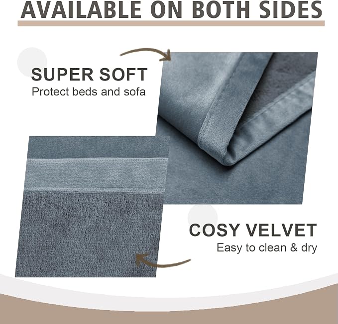 Ameritex Pet Bed Blanket Reversible 100% Waterproof Velvet Super Soft - Image 4