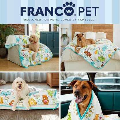 Franco Pet Care Bears Super Soft Cozy Waterproof Sherpa-Backed Blanket Throw - Image 7