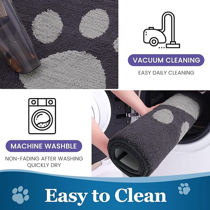 Buganda Dog Door Mat for Muddy Paws, Absorbent Dirt Trapper Washable Indoor - Image 7