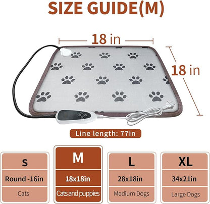 Cat Heating Pad 18x18 in with Smart Thermostat Switch and Power Line Protection - Image 2