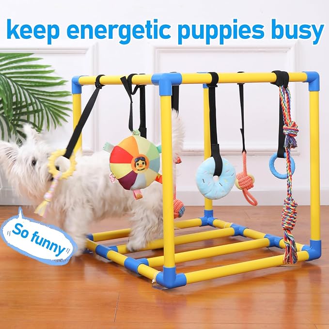 Puppy Play Gym with 8 Hanging Toys - Image 6