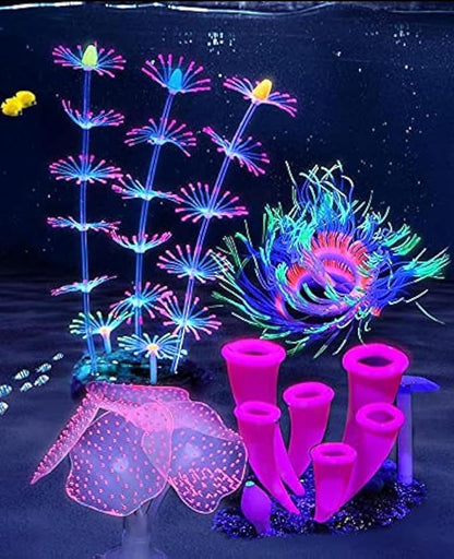 4 Pieces Aquarium Fish Tank Decorations by ZtohPyo