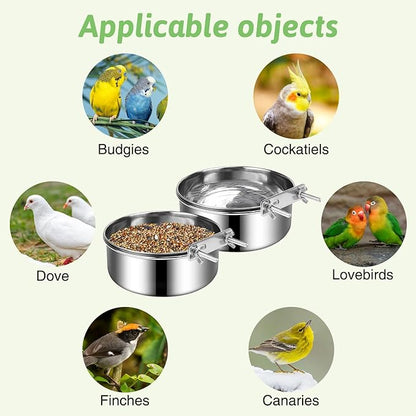 Tfwadmx 6 Pcs Stainless Steel Bird Bowls - Image 5