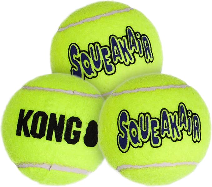 KONG Air Dog SqueakAir Dog Toy Tennis Balls by KONG