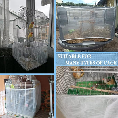 ASOCEA Extra Large Bird Cage Seed Catcher Guard Universal Birdcage Cover Nylon - Image 6