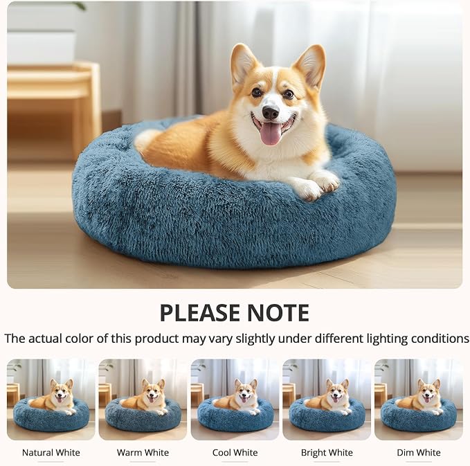 JOLLYVOGUE Calming Dog Bed Large Size Dog, Anti-Anxiety Donut Large Pet Bed - Image 8
