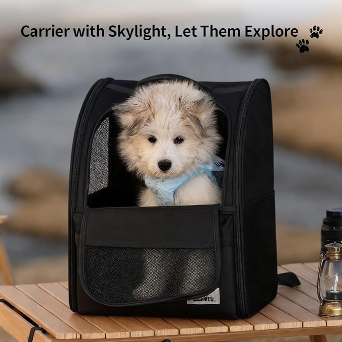 Cat Carrier Backpack, Steel Wire Frame More Stable, 600D Wear-Resistant Oxford - Image 6