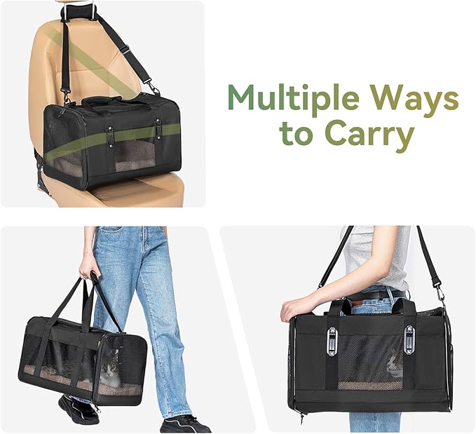 Petsfit 19x12x12 Pet Carrier for Large Cats, Soft-Sided Small Dog Travel Carrier - Image 7