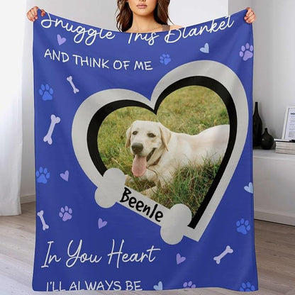 Personalized Paw Print Dog Blanket - Image 3