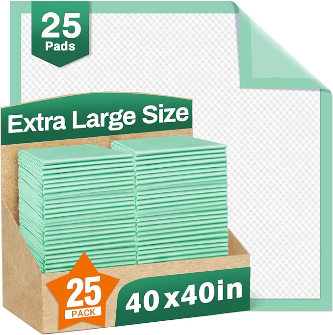 Disposable Bed Pads 40"X40" Extra Large Pee Pads by MILDPLUS
