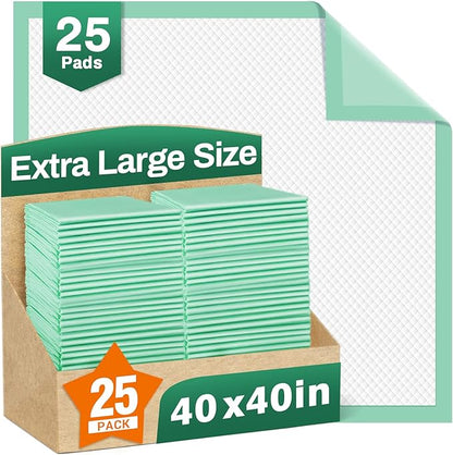 Disposable Bed Pads 40"X40" Extra Large Pee Pads by MILDPLUS