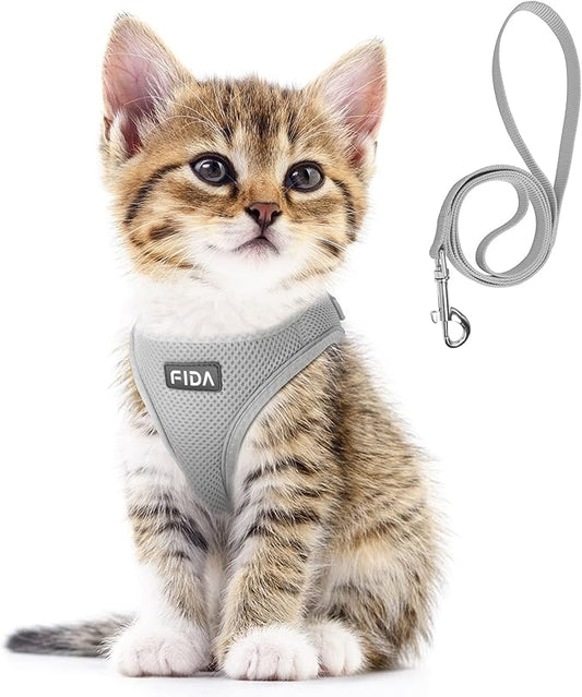 Fida Comfy Dog Harness with Leash, Cat Vest Harness Escape Proof, Breathable by Fida