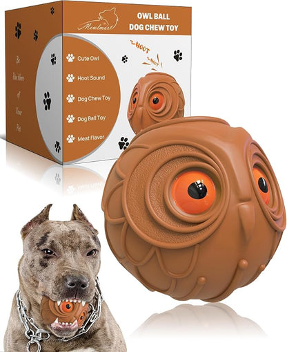 Mewlmart Giggle Ball for Dogs Owl Toys for Aggressive Chewers Dog Ball Toy for by Mewlmart
