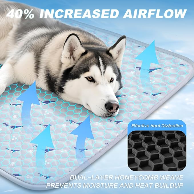 Dog Cooling Mat, Cooling Mat for Dogs, Breathable Dog Bed - Image 3