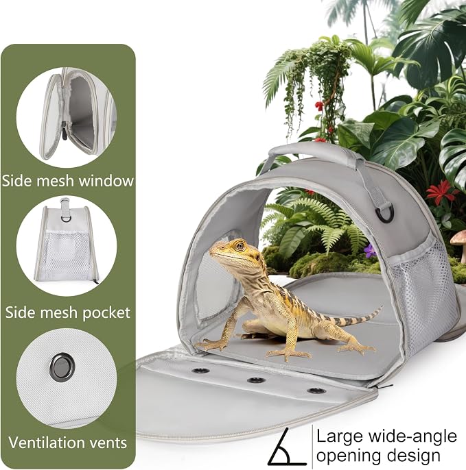 Bearded Dragon Carrier, Lizards Carrier, Small Animal Travel Carrier - Image 6