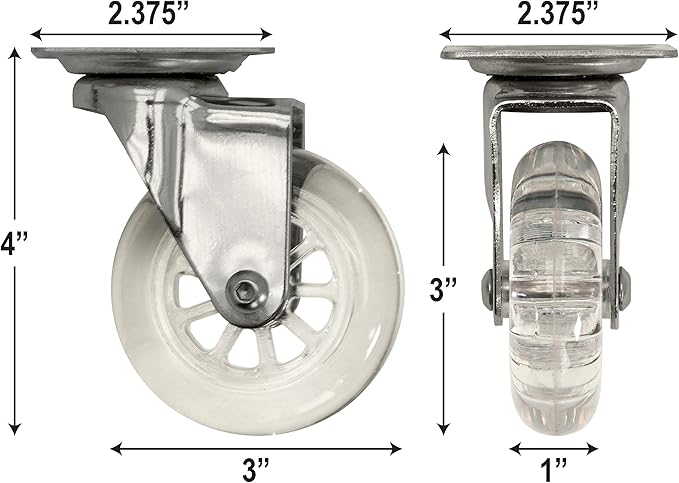 SportPet Airline Compliant Travel Dog Kennel Heavy Duty REPLACEMENT WHEELS - Image 3