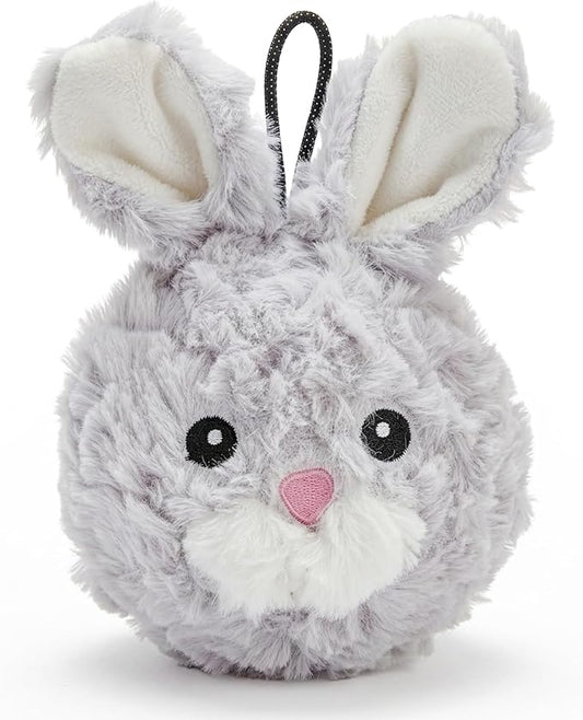 Pet Lou DOG'Z 4 Inch EZ Squeaky Rabbit Dog Plush Toy, Stuffing-Free Soft Plush by Pet+Lou
