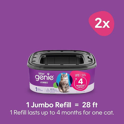 Litter Genie Refill Bags | Jumbo 2-Pack, 56 Total ft | Up to 8 Months of Supply - Image 2