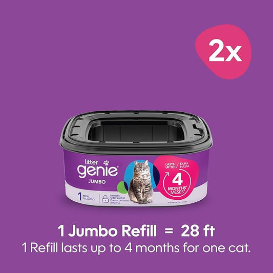 Litter Genie Refill Bags | Jumbo, 56 Total ft | Up to 8 Months of Supply in 2 - Image 2