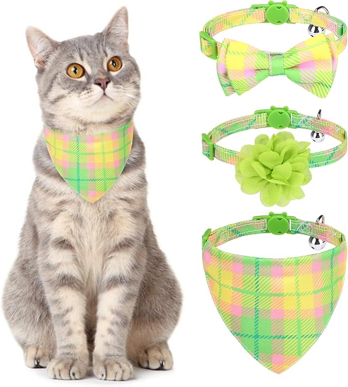 Breakaway Cat Collars with Bell & Cute Pendants by VKPETFR
