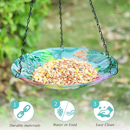 VCUTEKA Glass Hanging Bird Bath - Image 6