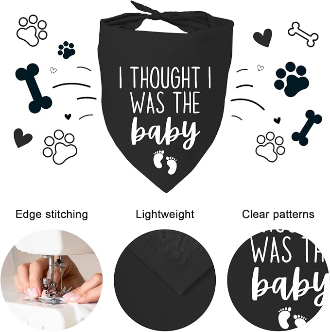 I Thought I was The Baby Bandana Pet Scarf Pregnancy Announcement Bandana Dog - Image 2