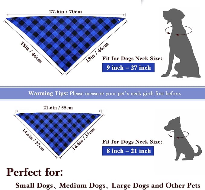 Birthday Plaid Dog Bandana - Image 3