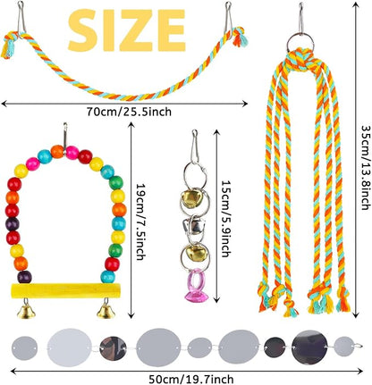 8 pcs Bird Toys for Parakeets - Image 2