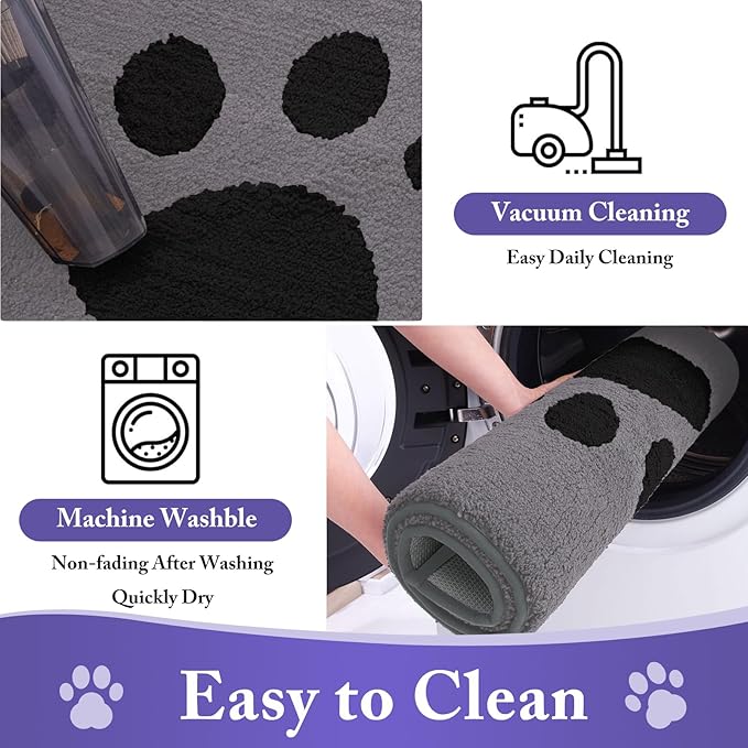 Buganda Dog Door Mat for Muddy Paws, Absorbent Dirt Trapper Non Slip Indoor - Image 6