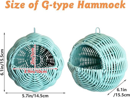 BNOSDM Rattan Parrot Nesting House Bird Nest Parakeet Hanging Swing Soft - Image 2