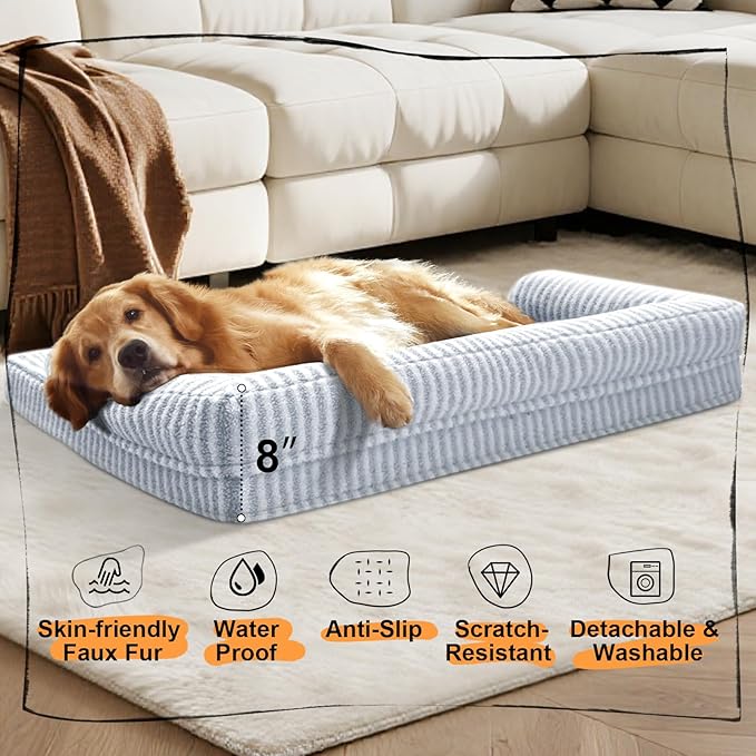 Orthopedic Waterproof Dog Bed for Extra Large Dog Sofa Comfy Pet Bed - Image 6