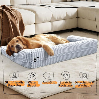 Orthopedic Waterproof Dog Bed for Extra Large Dog Sofa Comfy Pet Bed - Image 6