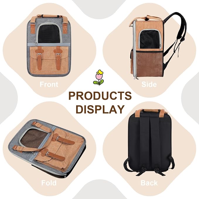 ‌YooxArmor Cat Carrier Backpack, Airline Approved Mesh Dog Backpack - Image 3