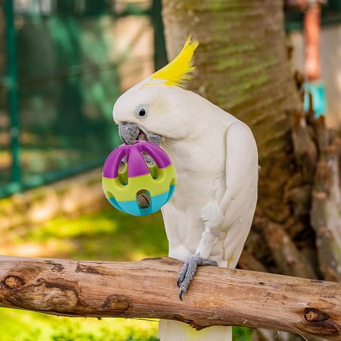 Hypeety Pet Parrot Toy Plastic Colorful Birds Ball - Image 5