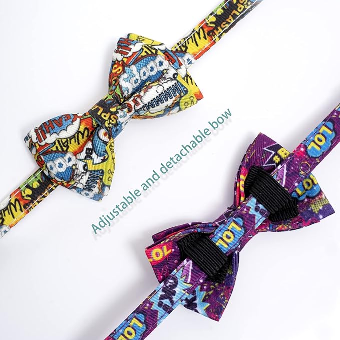 Faygarsle 2 Pack Cotton Designer Breakaway Cats Collar - Image 3