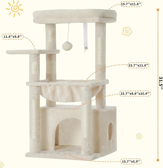 Heybly Cat Tree, Kitten Tower - Image 6