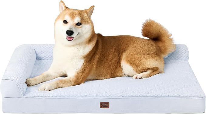 EHEYCIGA Memory Foam Dog Bed Large Size Dogs, Orthopedic Dog Bed Large by EHEYCIGA