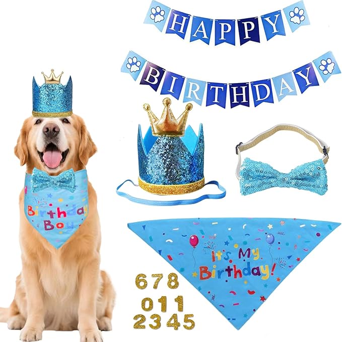Happy Birthday Dog Party Supplies Kit by BeFirst