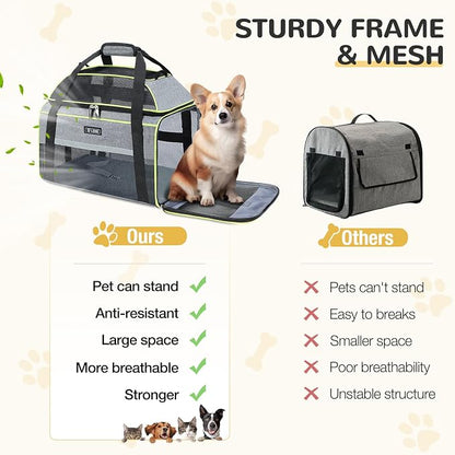 Lekereise Top-Expandable Pet Carrier 18x11x11Inch Delta American United Airline - Image 8