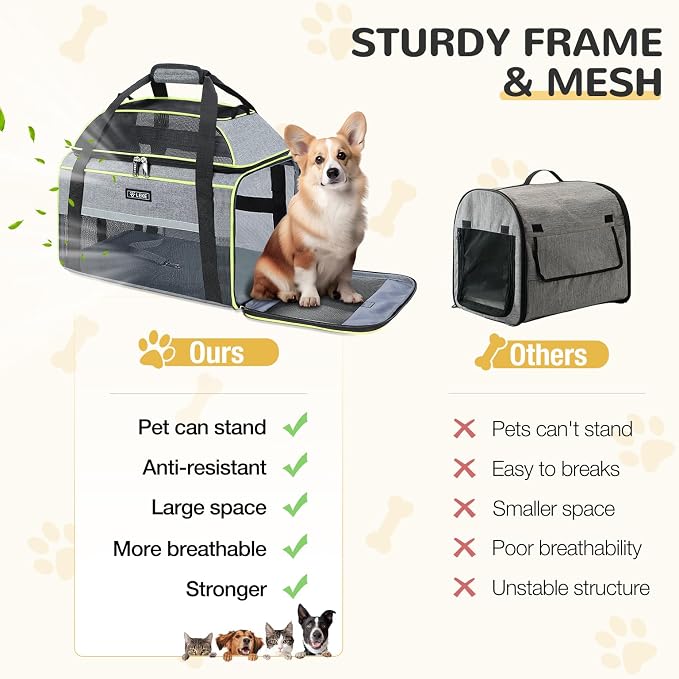 Lekereise Top-Expandable Pet Carrier 18x13x9.5 Inch Southwest Frontier Airline - Image 8