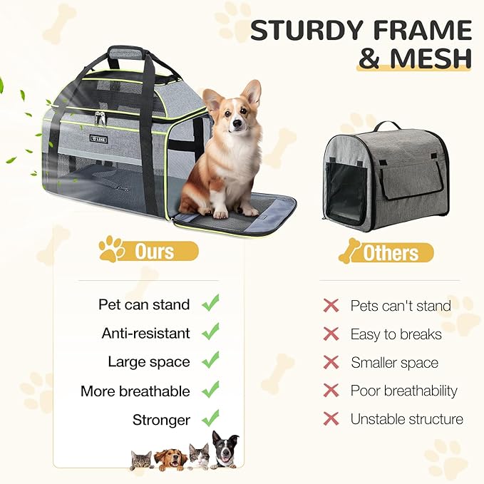 Lekereise Top-Expandable Pet Carrier 17x11x9.5 Inch Alaska Hawaiian Airline - Image 8