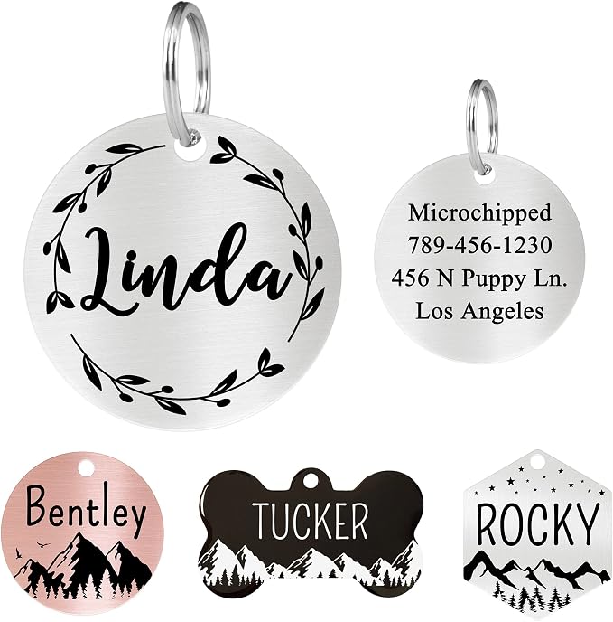 Ultra Joys Stainless Steel Pet ID Tags by UltraJoys