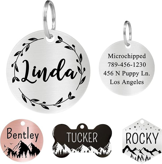 Ultra Joys Stainless Steel Pet ID Tags by UltraJoys
