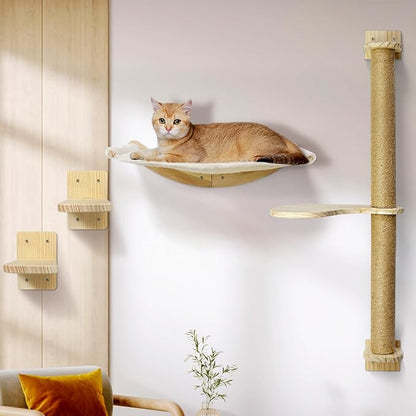 Wall Mount Cat Wall Shelves – Hammock, Scratching Post - Image 6