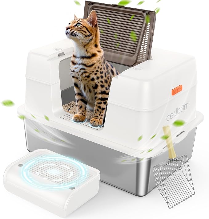Stainless Steel Cat Litter Box by CEDBORR